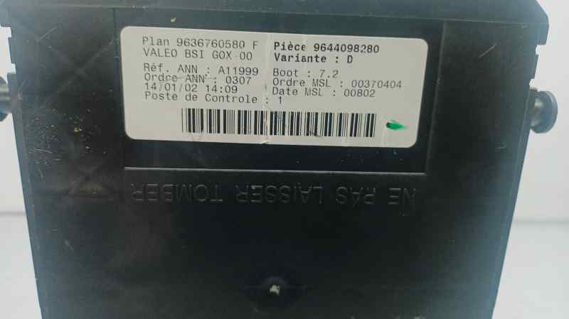 PEUGEOT 307 BREAK / SW (S1) CAJA RELES / FUSIBLES 9636460580F