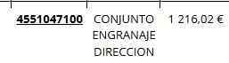 CREMALLERA DIRECCION