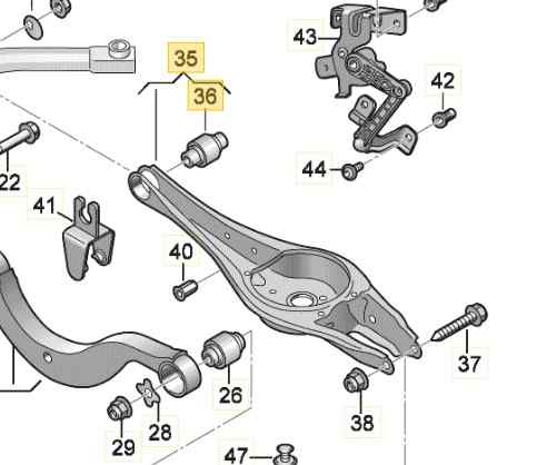 BRAZO SUSPENSION INFERIOR TRASERO IZQUIERDO