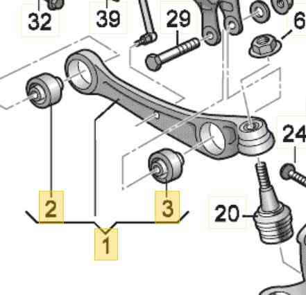 BRAZO SUSPENSION INFERIOR DELANTERO IZQUIERDO