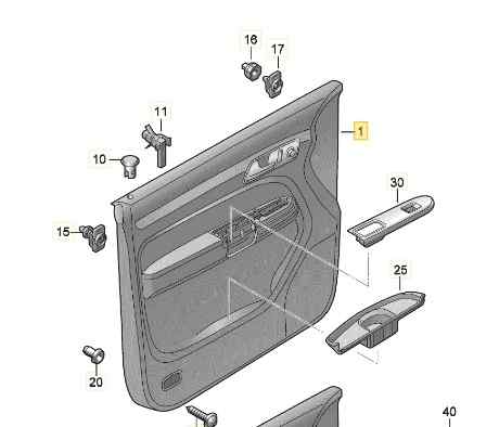 GUARNECIDO PUERTA DELANTERA IZQUIERDA