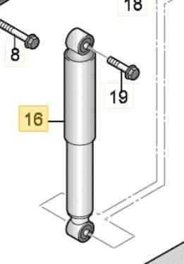 2K0513029M AMORTIGUADOR TRASERO DERECHO VOLKSWAGEN CADDY KA/KB (2K)