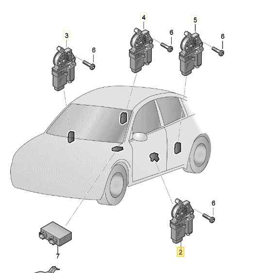 MOTOR ELEVALUNAS DELANTERO IZQUIERDO