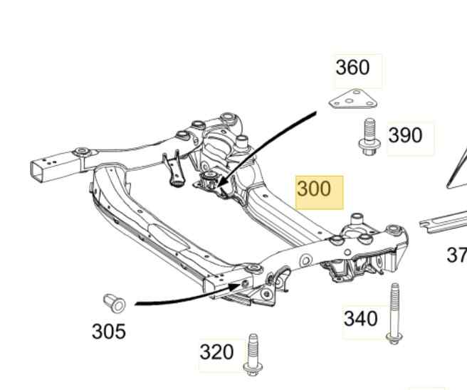 A2056280057 PUENTE DELANTERO MERCEDES CLASE C CABRIO W205