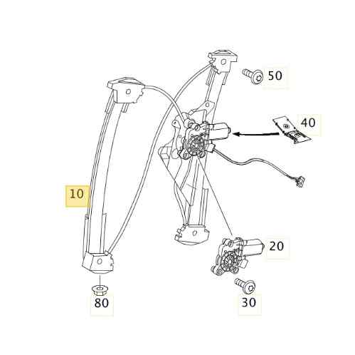 ELEVALUNAS TRASERO IZQUIERDO
