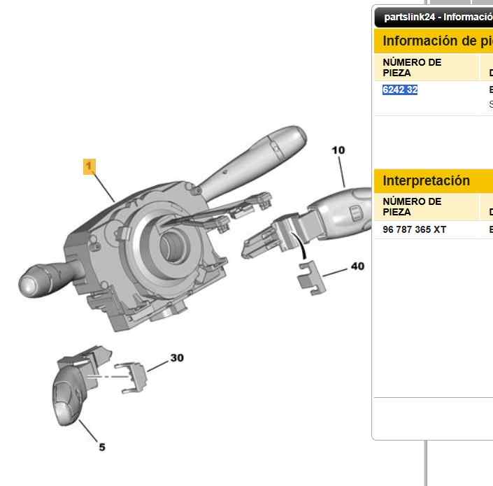 6242 32 - 624232 MANDO MULTIFUNCION CITROEN BERLINGO