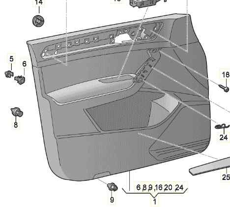 GUARNECIDO PUERTA DELANTERA IZQUIERDA
