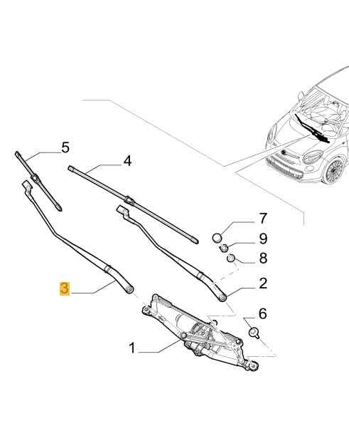 BRAZO LIMPIA DELANTERO DERECHO
