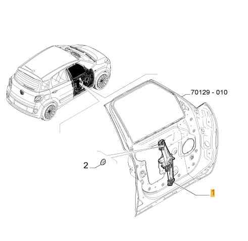 ELEVALUNAS DELANTERO IZQUIERDO