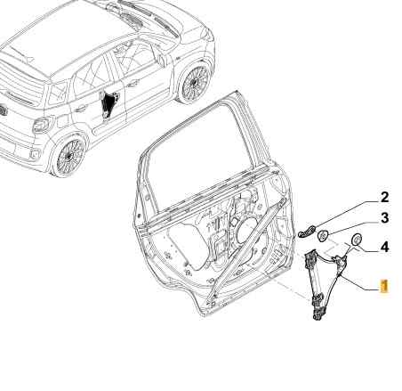 ELEVALUNAS TRASERO DERECHO