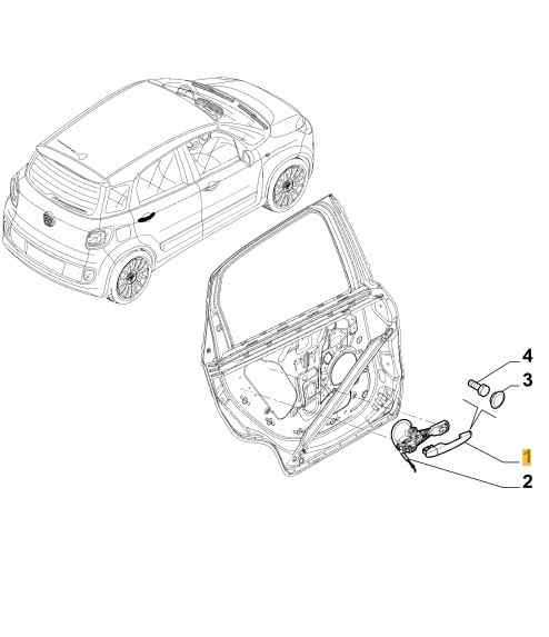MANETA EXTERIOR TRASERA DERECHA