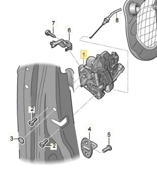 CERRADURA PUERTA TRASERA IZQUIERDA 