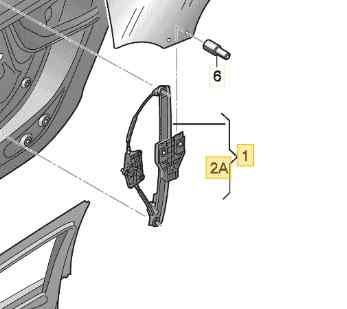 ELEVALUNAS TRASERO IZQUIERDO