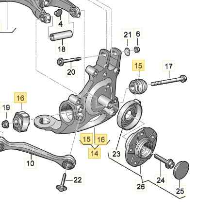 8K0505431AG - 8K0505431AC - A8K0505431AF MANGUETA TRASERA IZQUIERDA AUDI A4 BER. (B8)