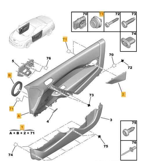 GUARNECIDO PUERTA DELANTERA DERECHA