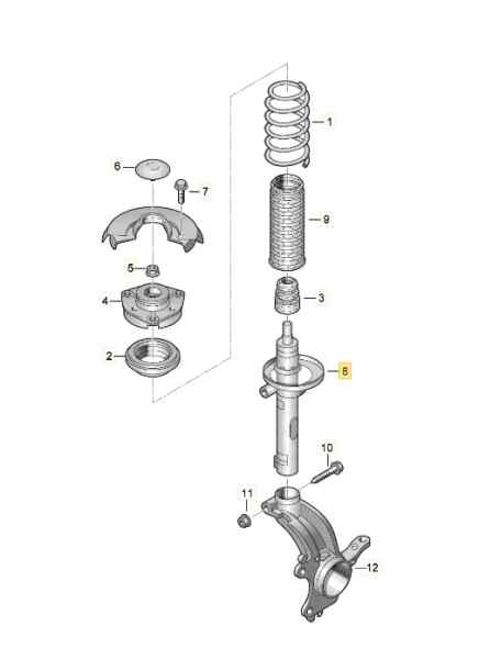 AMORTIGUADOR DELANTERO IZQUIERDO