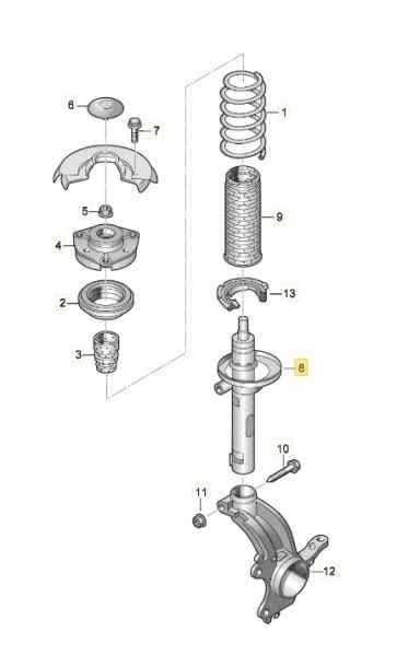 AMORTIGUADOR DELANTERO DERECHO