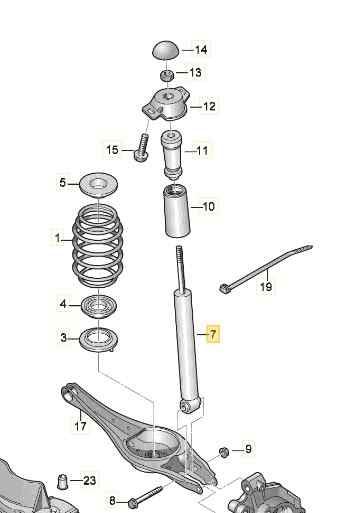 AMORTIGUADOR TRASERO IZQUIERDO
