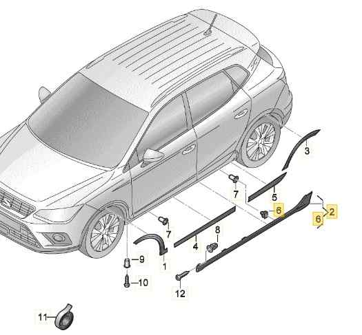 6F9853851 TALONERAS SEAT ARONA (KJ7) 1 0 TGI