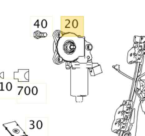 MOTOR ELEVALUNAS DELANTERO DERECHO