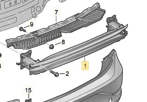REFUERZO PARAGOLPES TRASERO