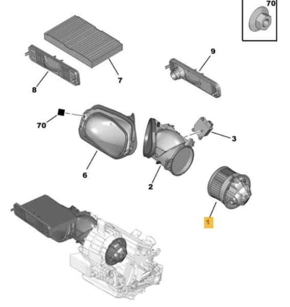 MOTOR CALEFACCION PEUGEOT 308 CC (2009)