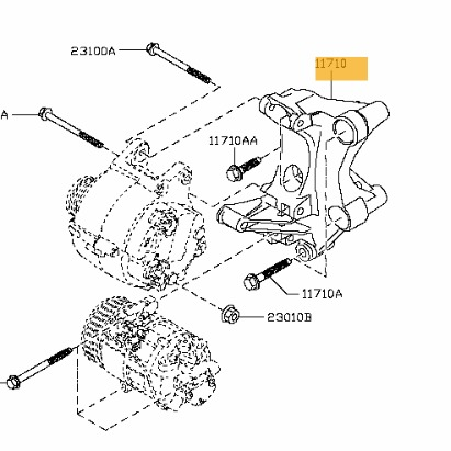 SOPORTE ALTERNADOR NISSAN QASHQAI (J10)