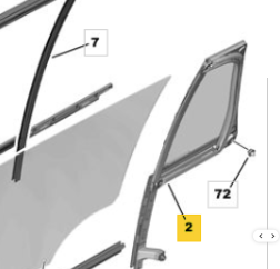 LUNA TRASERA IZQUIERDA CITROEN C4 PICASSO / C4 SPACETOURER (B78) II LUNA LATERAL FIJA foto 2