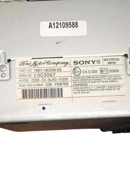 7M5T18C939EB SISTEMA AUDIO RADIO CD FORD FOCUS LIM. (CB4)