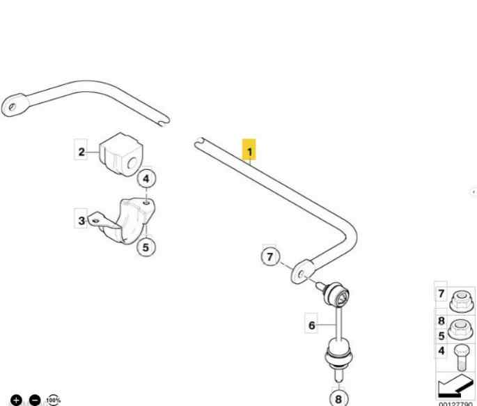 BARRA ESTABILIZADORA TRASERA BMW SERIE 5 TOURING (E61)