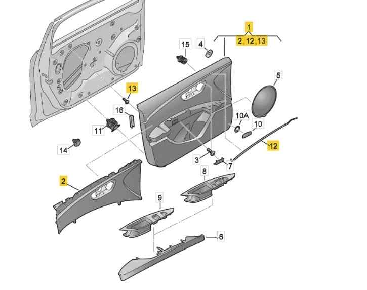 GUARNECIDO PUERTA DELANTERA IZQUIERDA SEAT LEON CUPRA