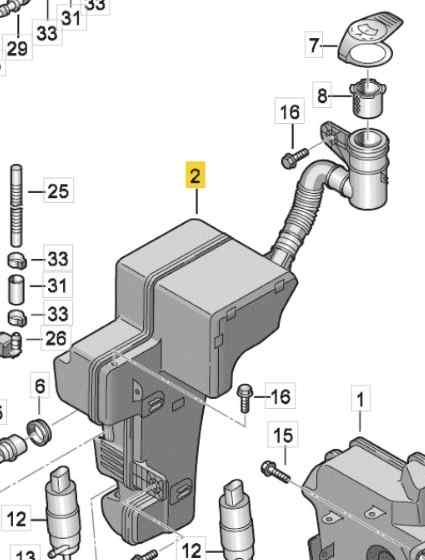 DEPOSITO LIMPIA VOLKSWAGEN TOURAN (1T3)