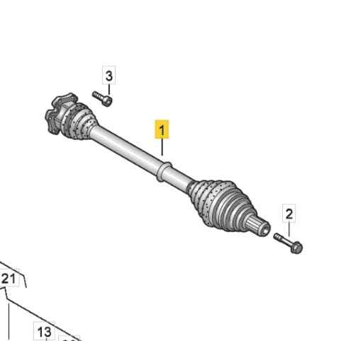 TRANSMISION DELANTERA IZQUIERDA VOLKSWAGEN TOURAN (1T3)
