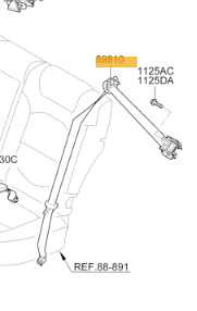 89810D 7000TTX CINTURON SEGURIDAD TRASERO IZQUIERDO HYUNDAI TUCSON